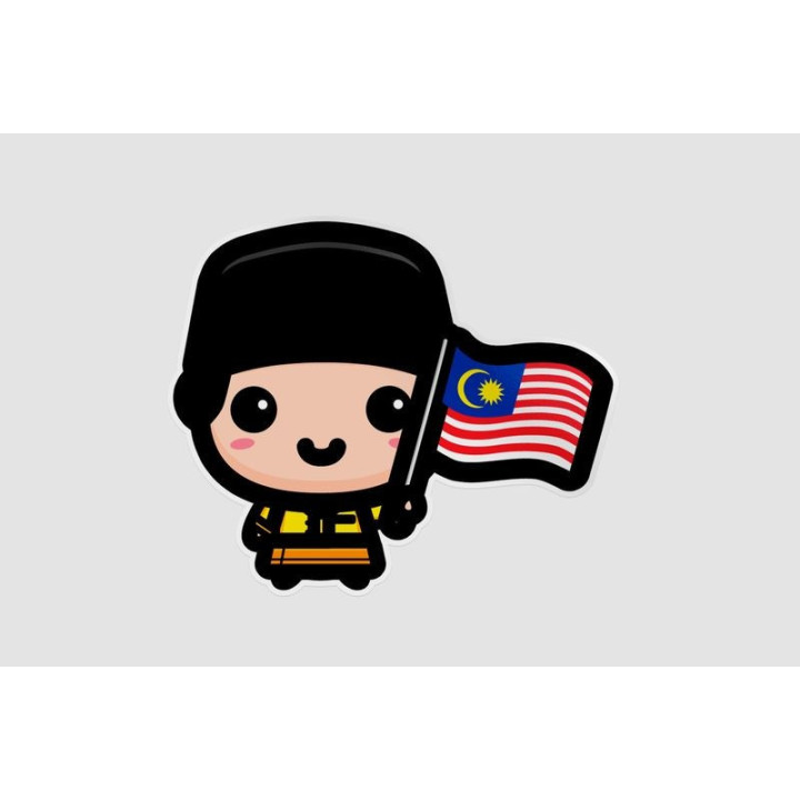 Malaysia Flag Style 9 Sticker - DecalsHouse