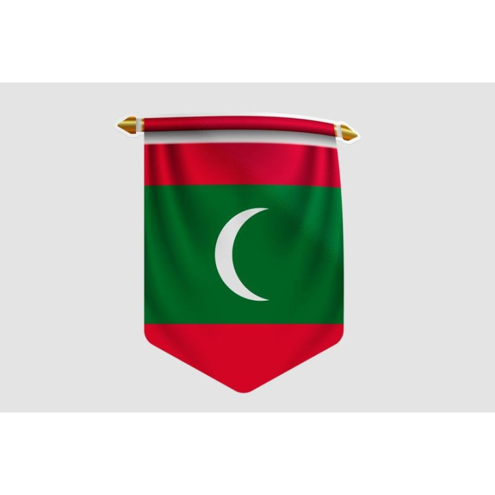 Maldives Flag Style 2 Sticker - DecalsHouse