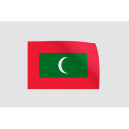 Maldives Flag Style 3 Sticker - DecalsHouse