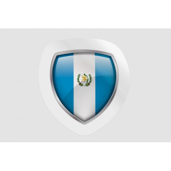 Guatemala Flag Bevel Style 2
