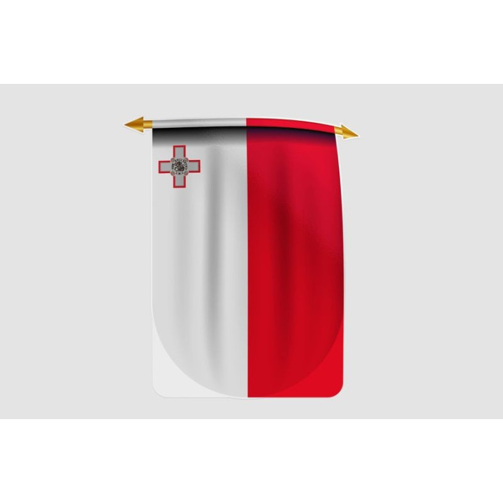 Malta Flag Style 8 Sticker - DecalsHouse