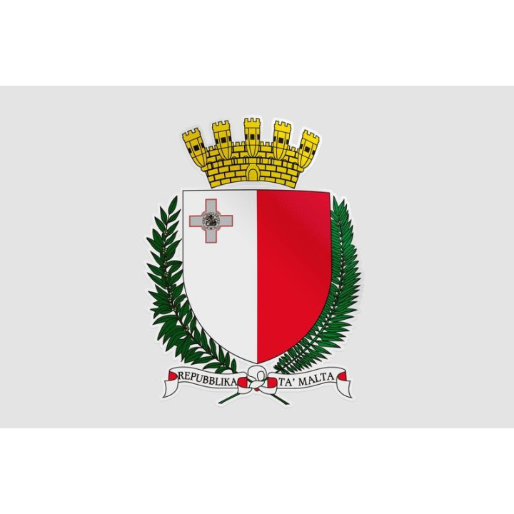 Malta National Emblem Sticker - DecalsHouse