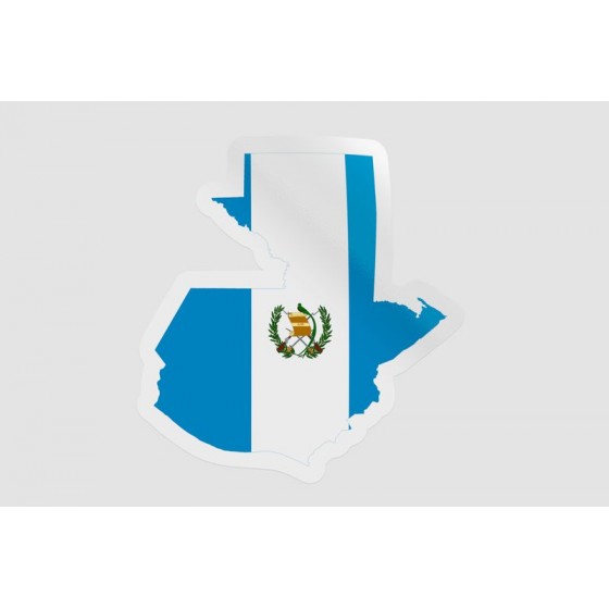 Guatemala Map Flag Style 2
