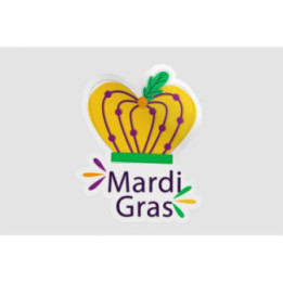 Mardi Gras Crown Stickers – Carnival Festival Decals (2-Pack)