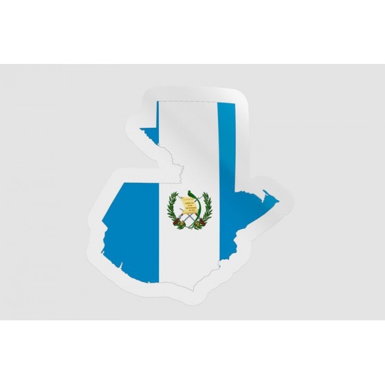 Guatemala Map Flag Style 3