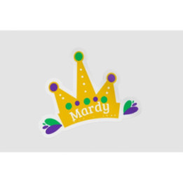 Mardi Gras Crown Stickers – Carnival Festival Decals (2-Pack)