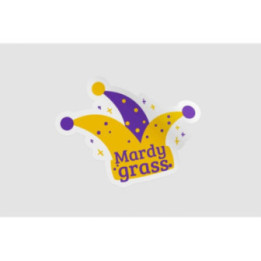 Mardi Gras Jester Hat Stickers – Carnival Decals (2-Pack)