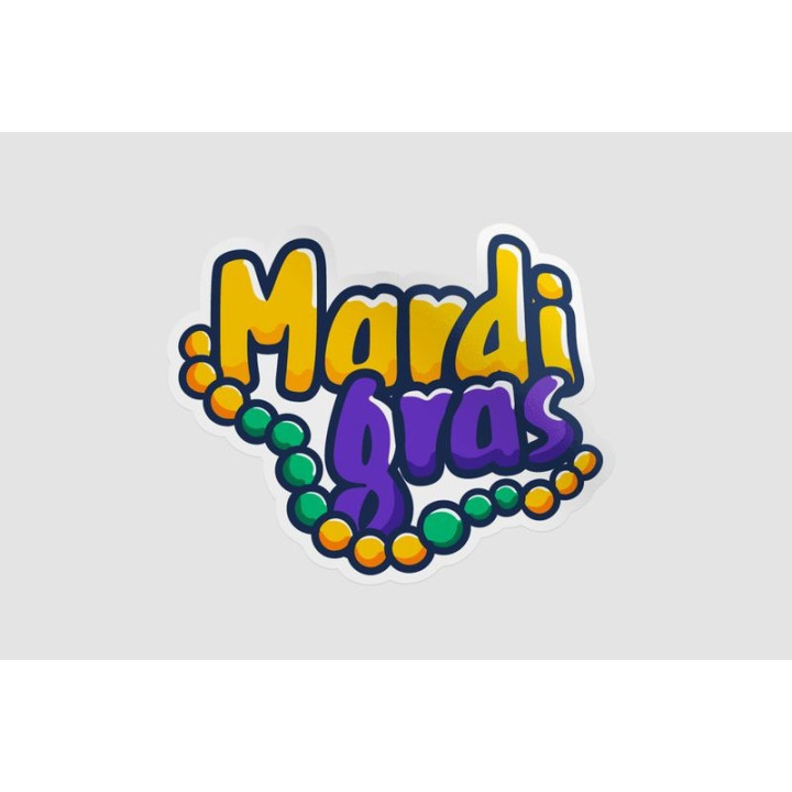 Mardi Gras Stickers – Carnival Festival Decals (2-Pack)