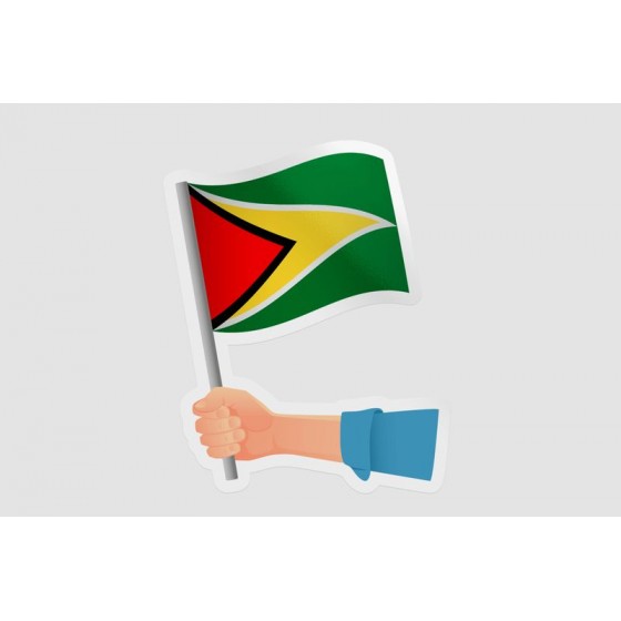 Guyana Flag Hand