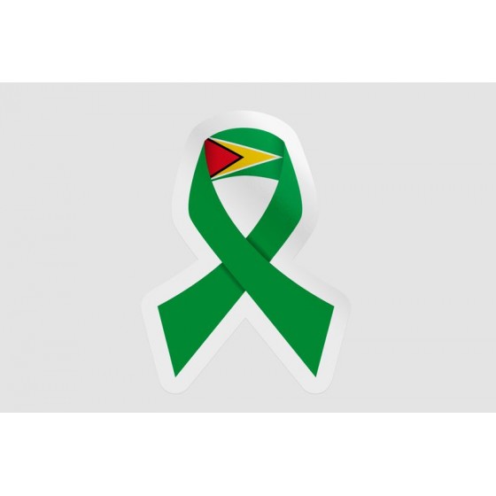 Guyana Flag Ribbon Style 2