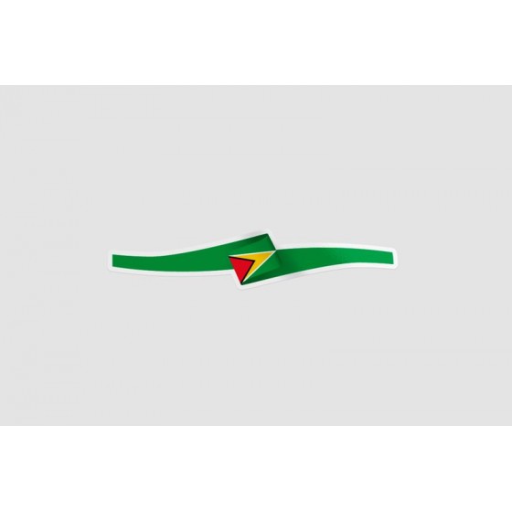 Guyana Flag Ribbon Style 3