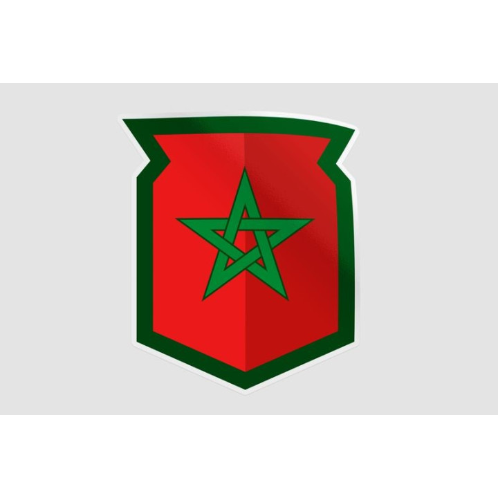Maroc Flag Style 12 Sticker - DecalsHouse