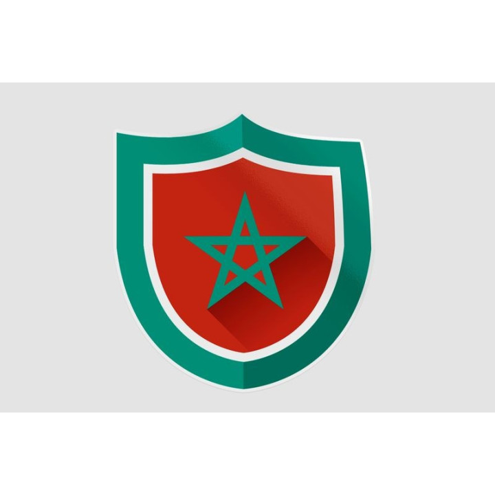 Maroc Flag Style 15 Sticker - DecalsHouse