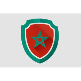 Maroc Flag Style 17 Sticker - DecalsHouse