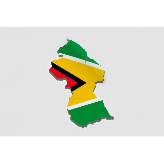 Guyana Map Flag