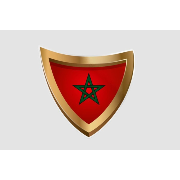 Maroc Flag Style 25 Sticker - DecalsHouse