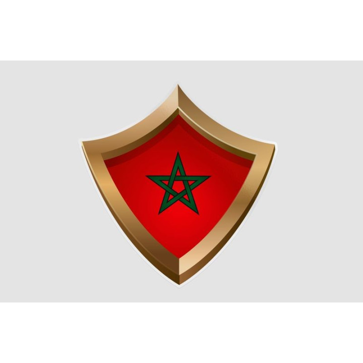 Maroc Flag Style 28 Sticker - DecalsHouse
