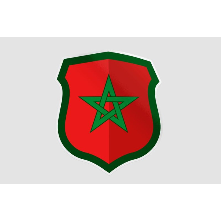 Maroc Flag Style 3 Sticker - DecalsHouse