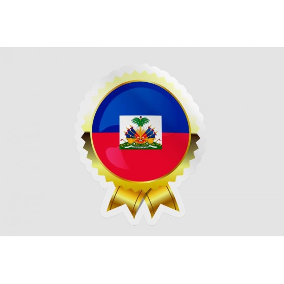 Haiti Flag Badge Style 3
