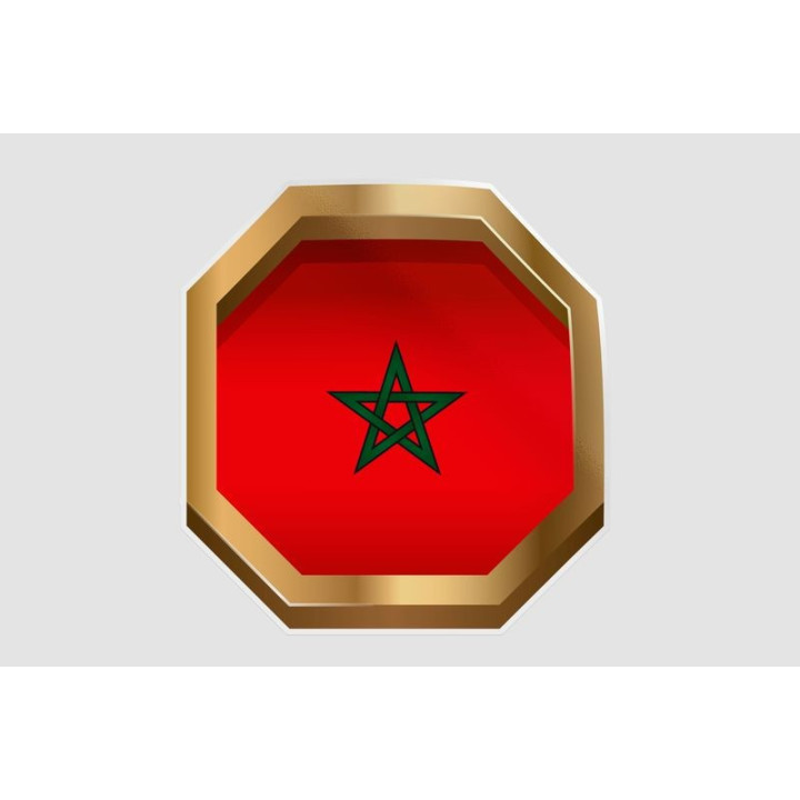 Maroc Flag Style 30 Sticker - DecalsHouse