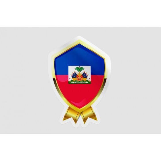 Haiti Flag Badge Style 4
