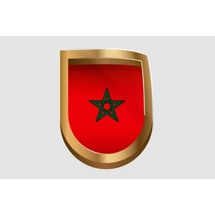 Maroc Flag Style 32 Sticker - DecalsHouse