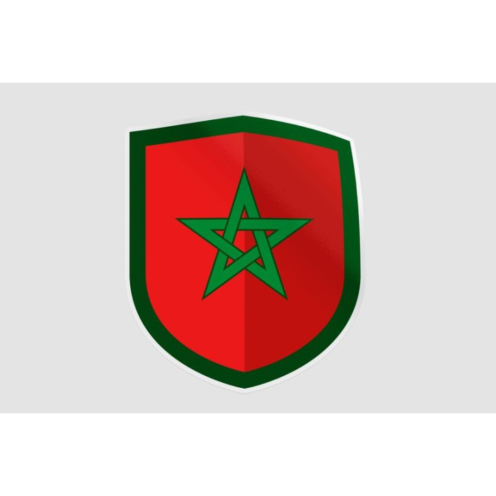 Maroc Flag Style 7 Sticker - DecalsHouse