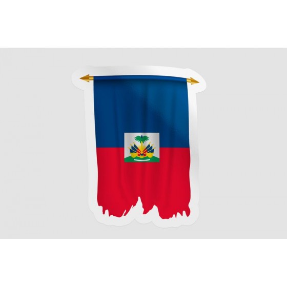 Haiti Flag Pennant Style 3
