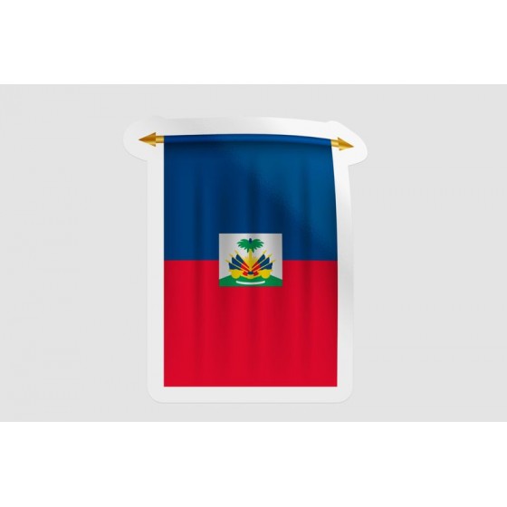 Haiti Flag Pennant Style 6