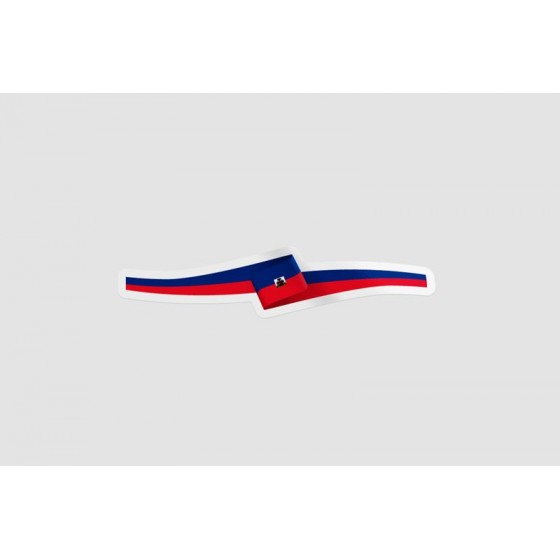 Haiti Flag Ribbon Style 2