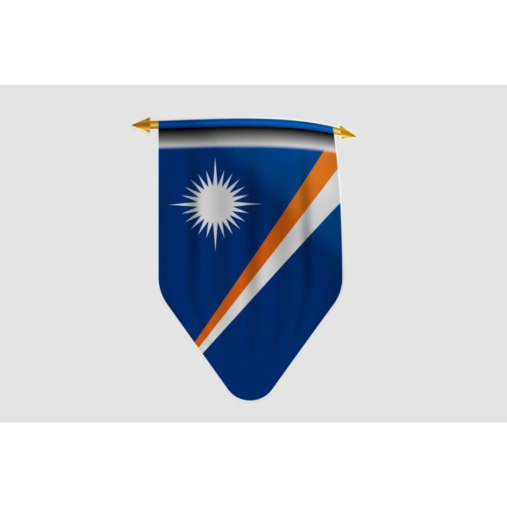 Marshall Islands Flag Style 11 Sticker - DecalsHouse