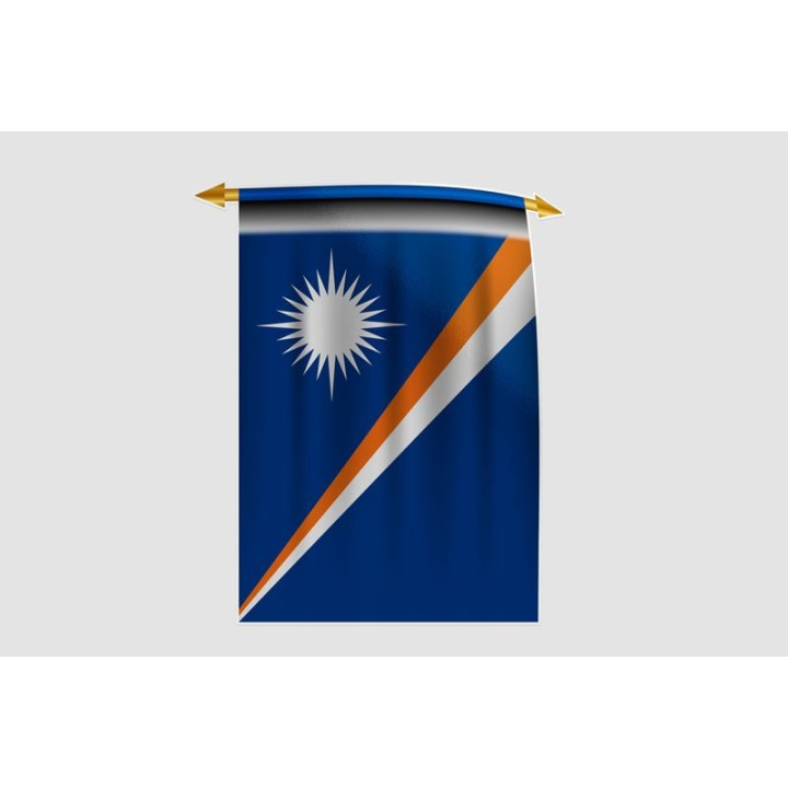 Marshall Islands Flag Style 12 Sticker - DecalsHouse