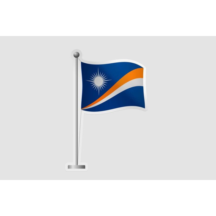 Marshall Islands Flag Style 2 Sticker - DecalsHouse