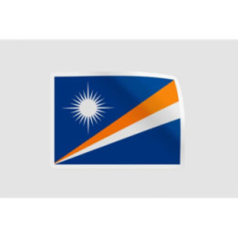 Marshall Islands Flag Style 4 Sticker - DecalsHouse