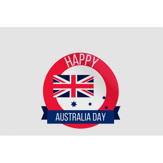 Happy Australia Badge Sticker