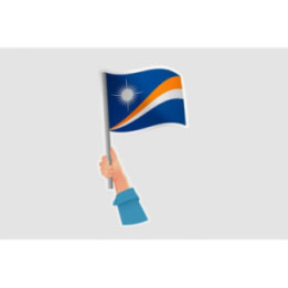 Marshall Islands Flag Style 6 Sticker - DecalsHouse