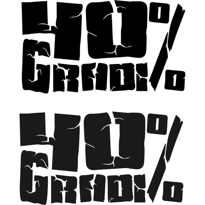 40 Gradi Band Stickers – Italian Punk Rock Decals (2-Pack)