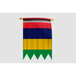 Mauritius Flag Style 10 Sticker - DecalsHouse