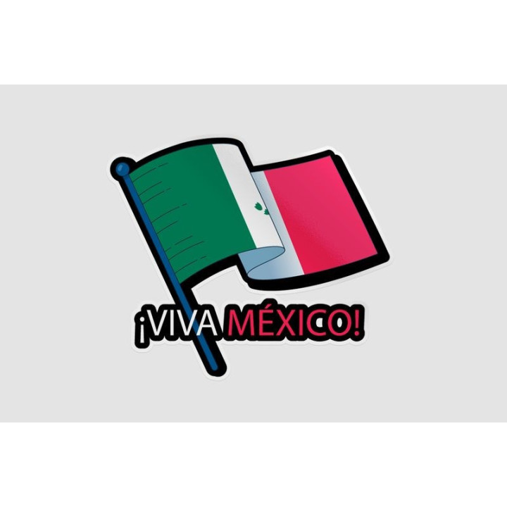 Mexico Flag Style 11 Sticker - DecalsHouse
