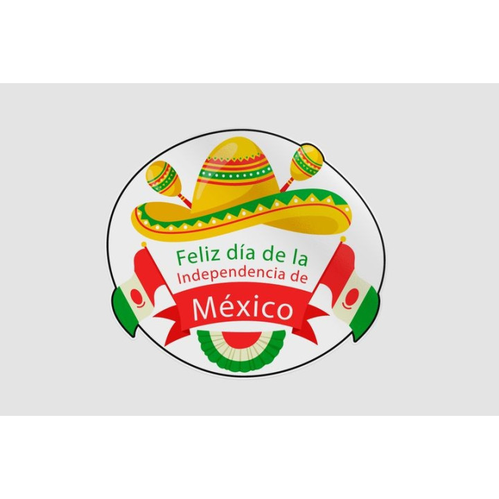 Mexico Flag Style 20 Sticker - DecalsHouse