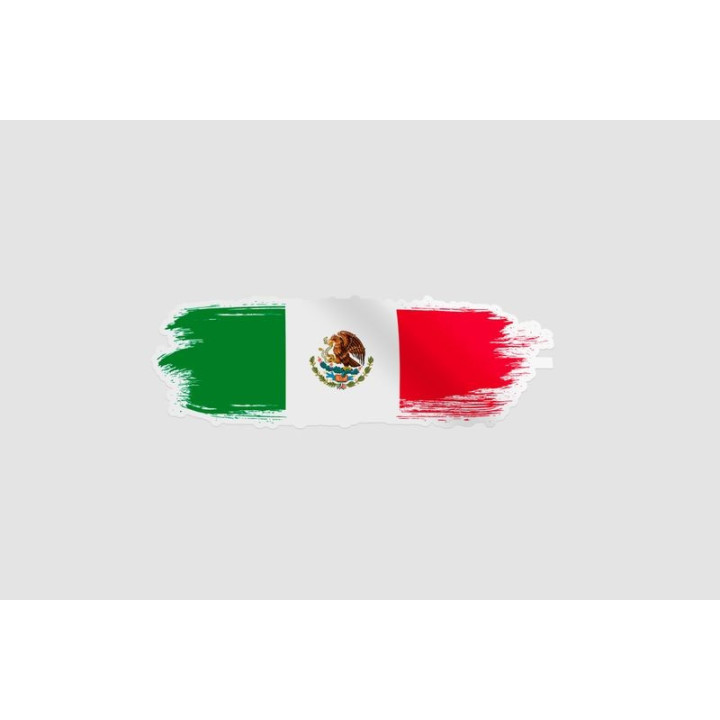 Mexico Flag Style 21 Sticker - DecalsHouse