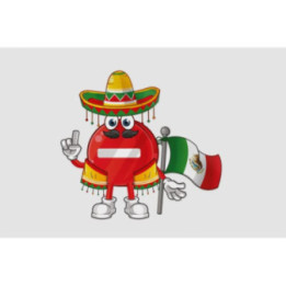 Mexico Flag Style 45 Sticker - DecalsHouse