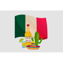 Mexico Flag Style 53 Sticker - DecalsHouse