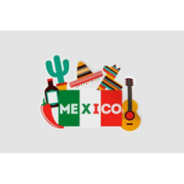 Mexico Flag Style 71 Sticker - DecalsHouse