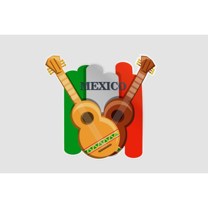 Mexico Flag Style 86 Sticker - DecalsHouse