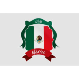 Mexico Flag Style 94 Sticker - DecalsHouse
