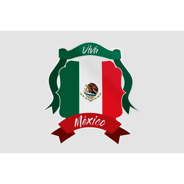 Mexico Flag Style 94 Sticker - DecalsHouse