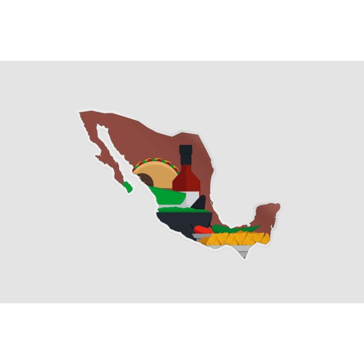 Mexico Map Sticker - DecalsHouse