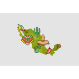 Mexico Map Style 32 Sticker - DecalsHouse