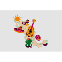 Mexico Map Style 56 Sticker - DecalsHouse